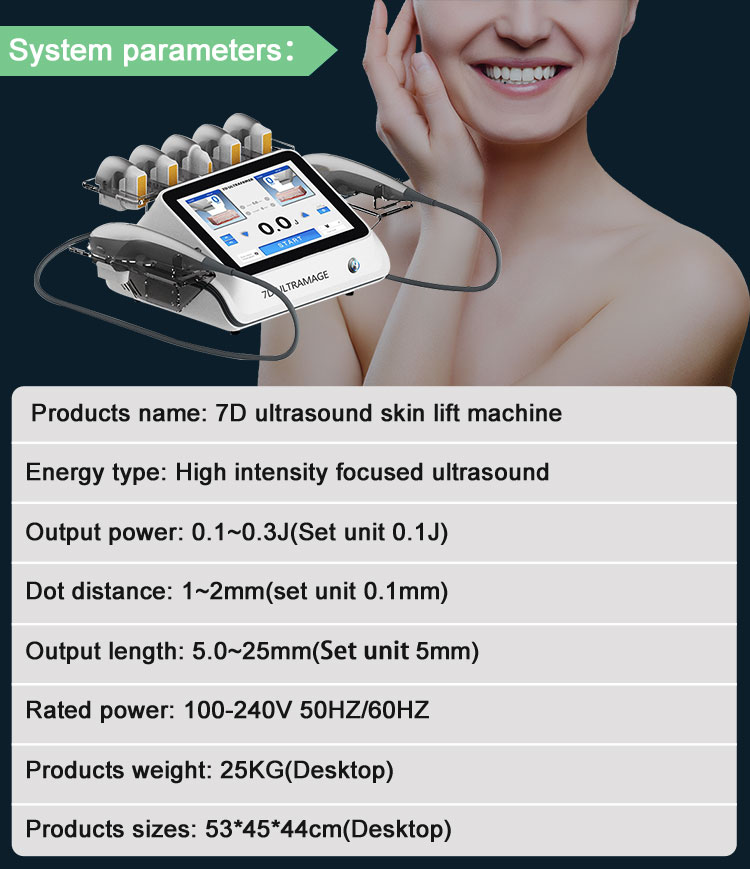 Portable 7d hifu ultrasound face lift skin tightening machine for sale