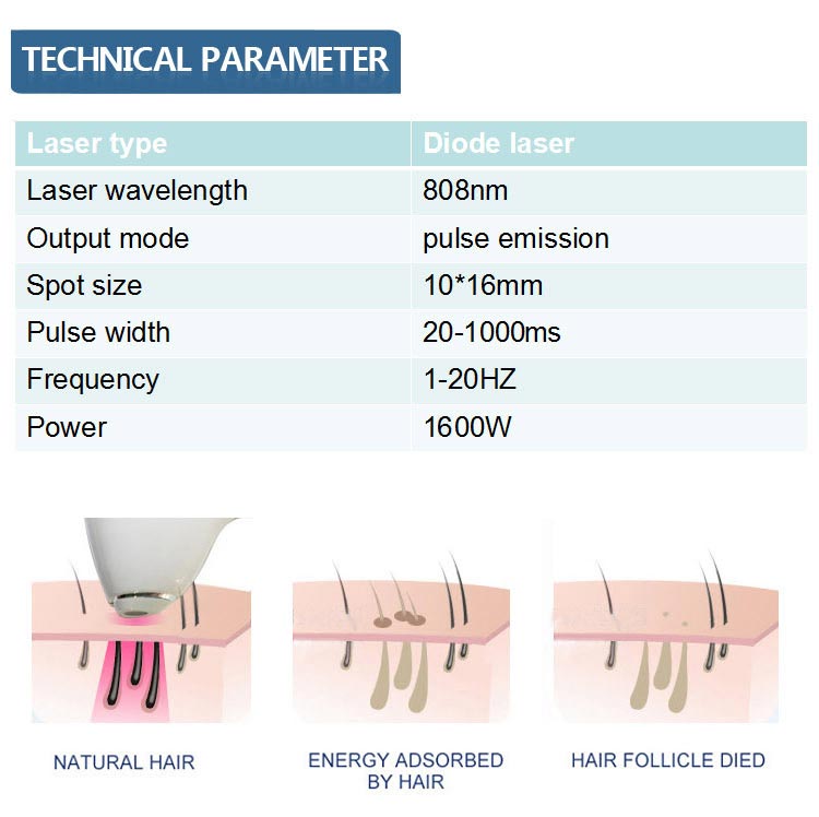 diode laser hair removal 808nm device