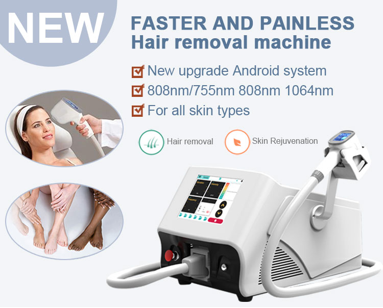 portable 3 weavelength hair removal machine