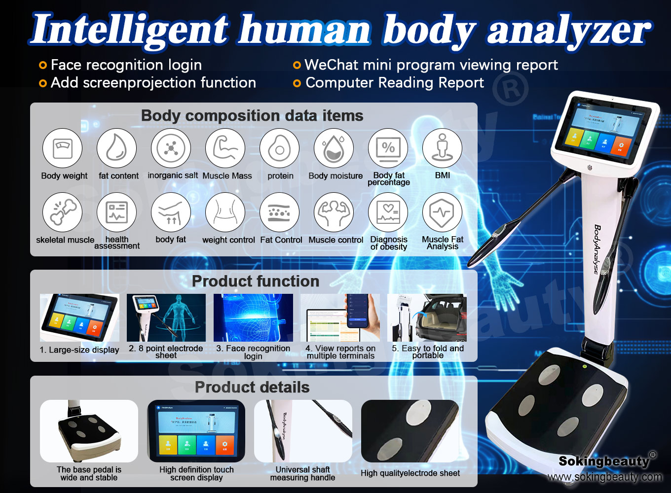 Digital body composition machine