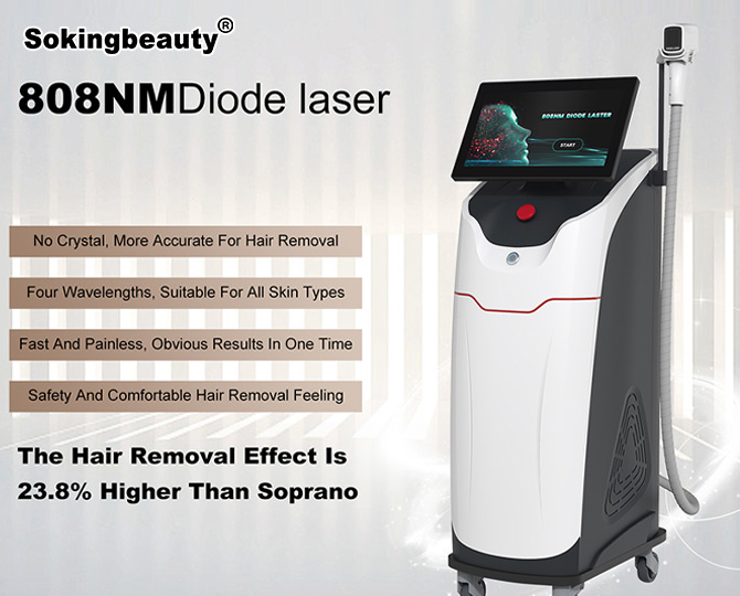 Professional Vertical 808nm Diode Laser Hair Removal Smooth Skin Machine