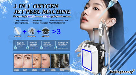 Professional oxygen jet peel machine for deep cleaning