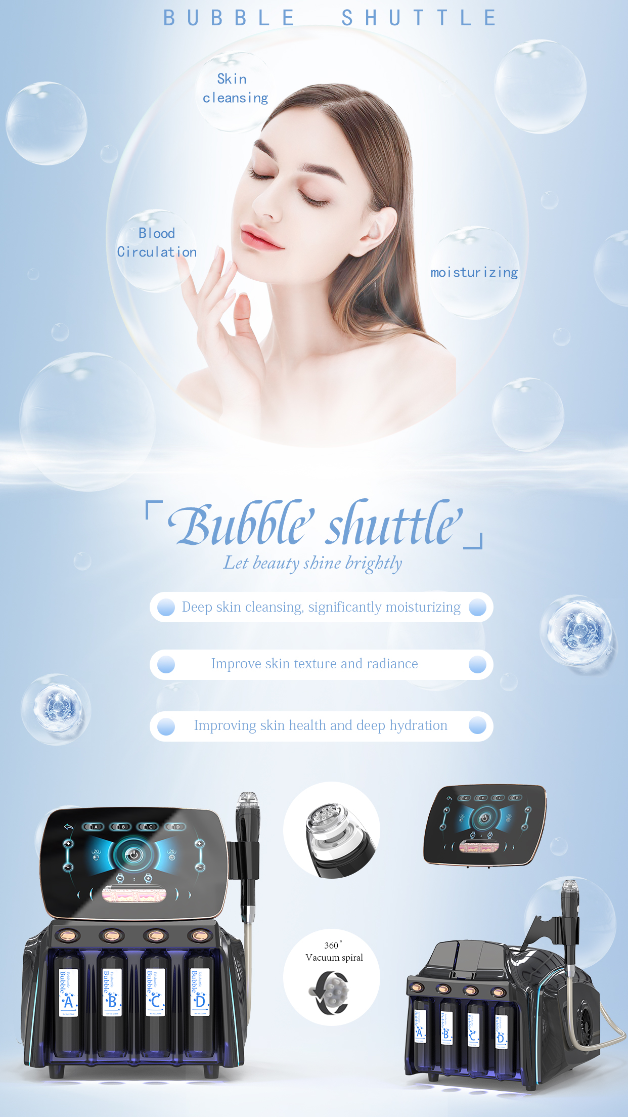 water hydro aqua facial moisturizing machine