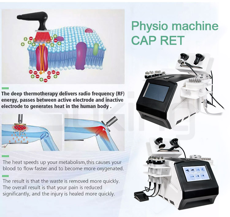 Cet Ret RF Diathermy Weight Loss Machine Skin Tightening Anti Wrinkle Physiotherapy Pain Relief Tecar Machine