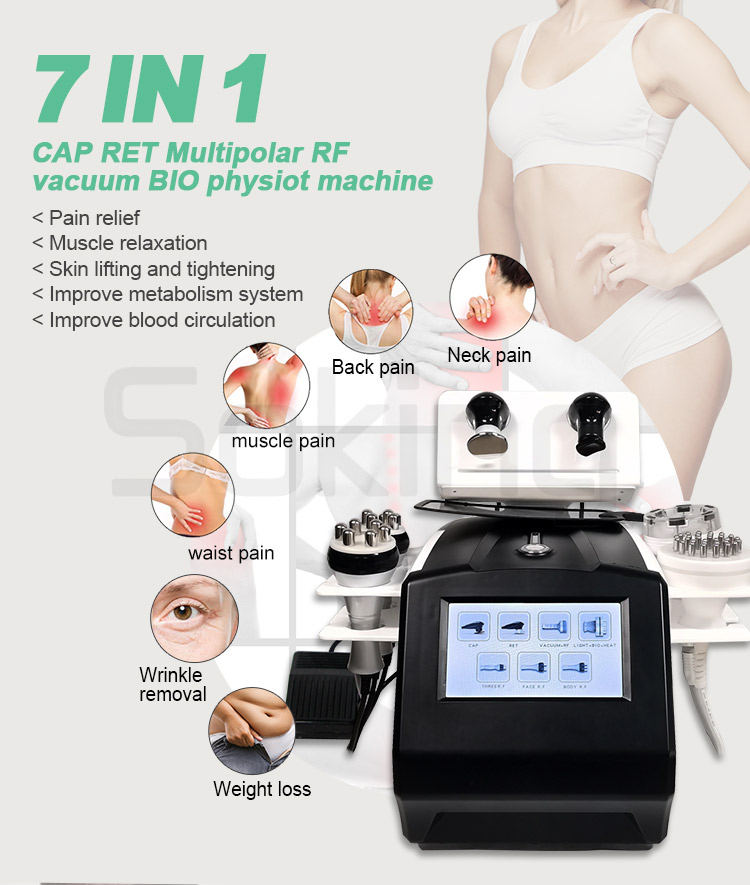 Cet Ret RF Diathermy Weight Loss Machine Skin Tightening Anti Wrinkle Physiotherapy Pain Relief Tecar Machine
