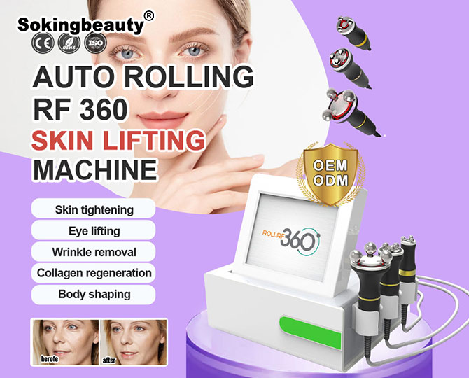 led 360 rolling rf machine