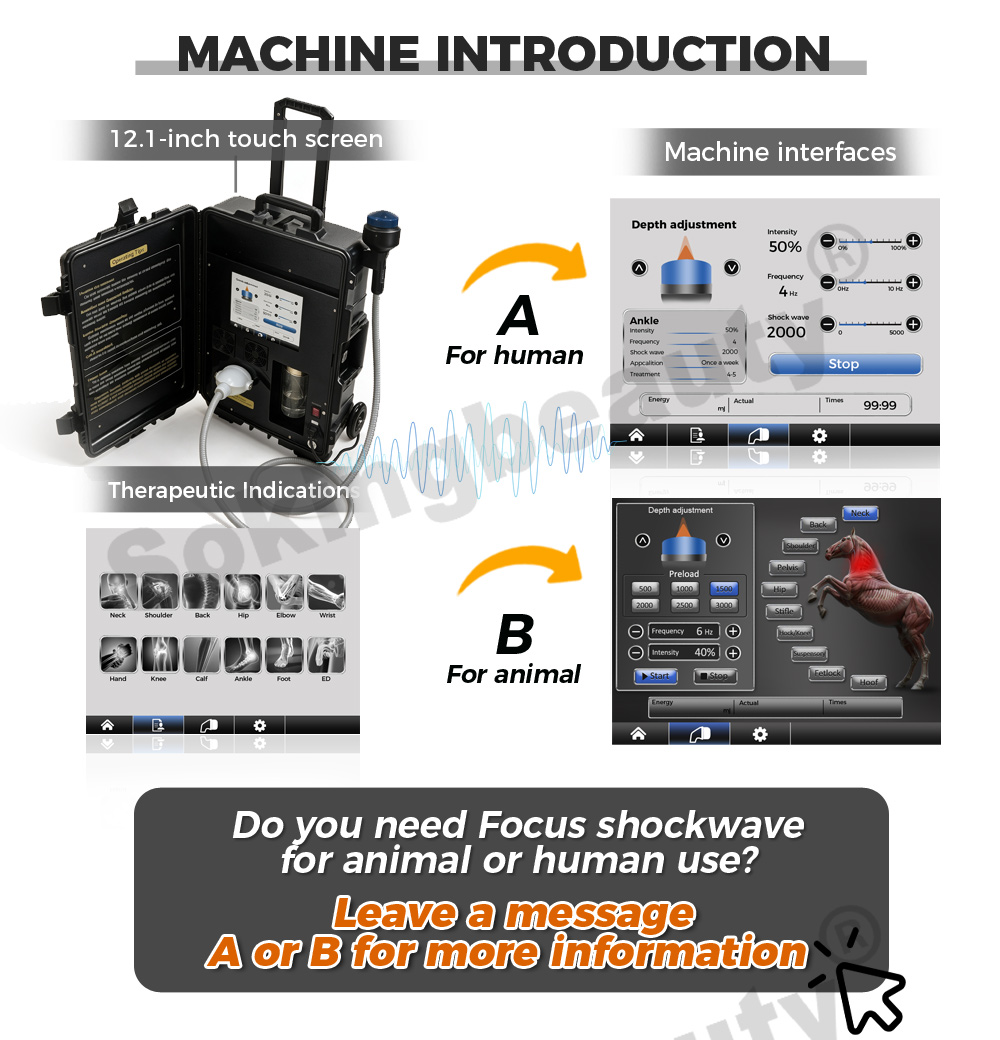 Trolley‑Case Focused Shockwave Therapy device
