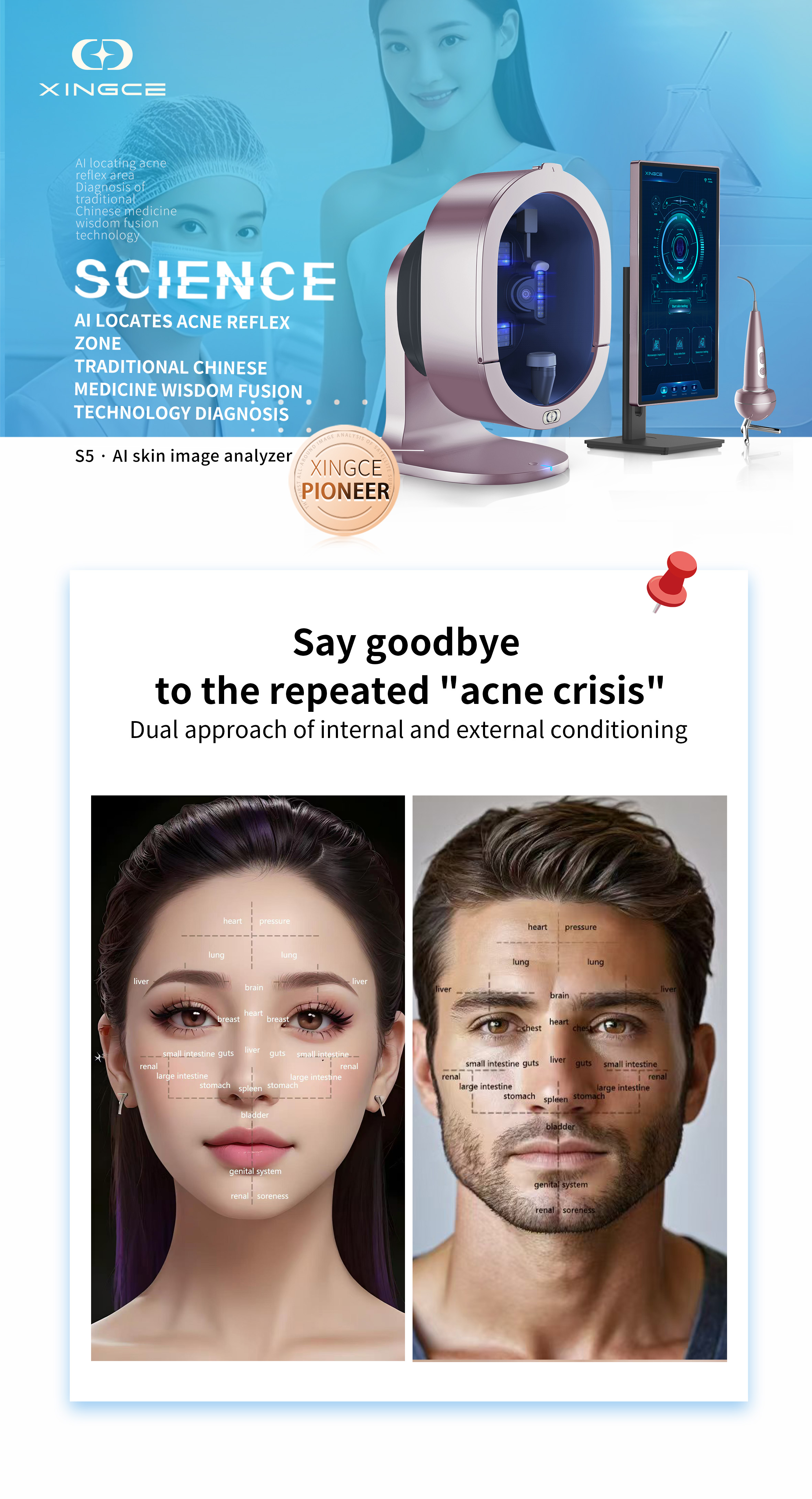 s5 ai skin image analyzer machine