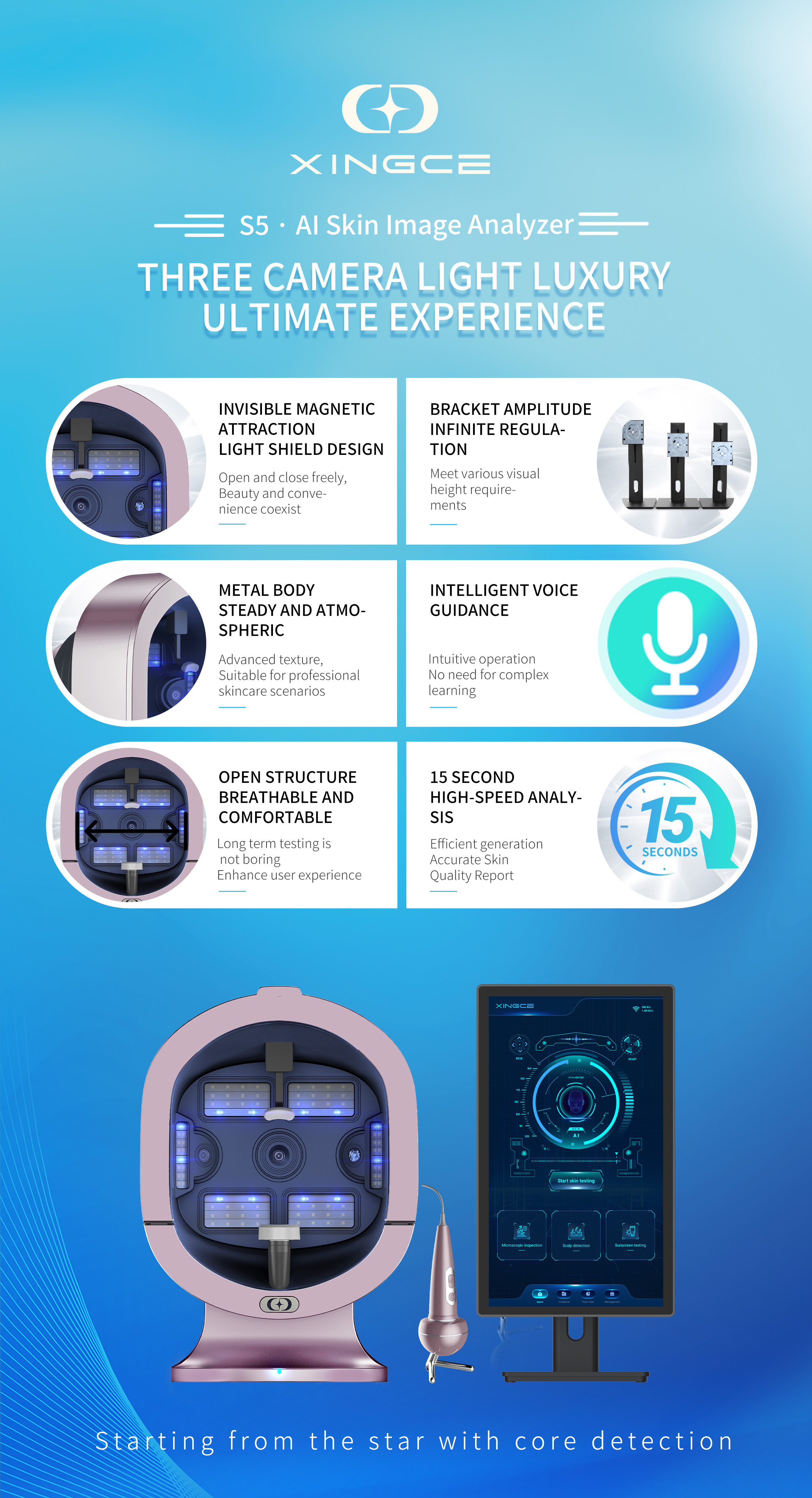 s5 ai skin image analyzer machine