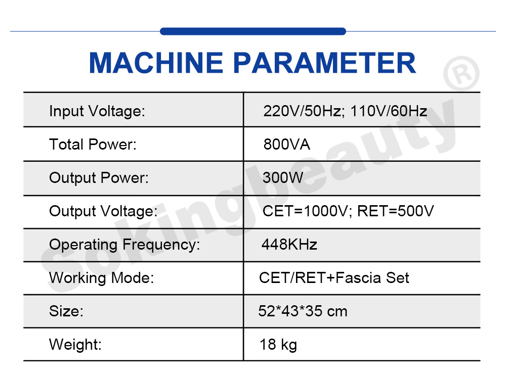448KHz Tecar Body Relax machine