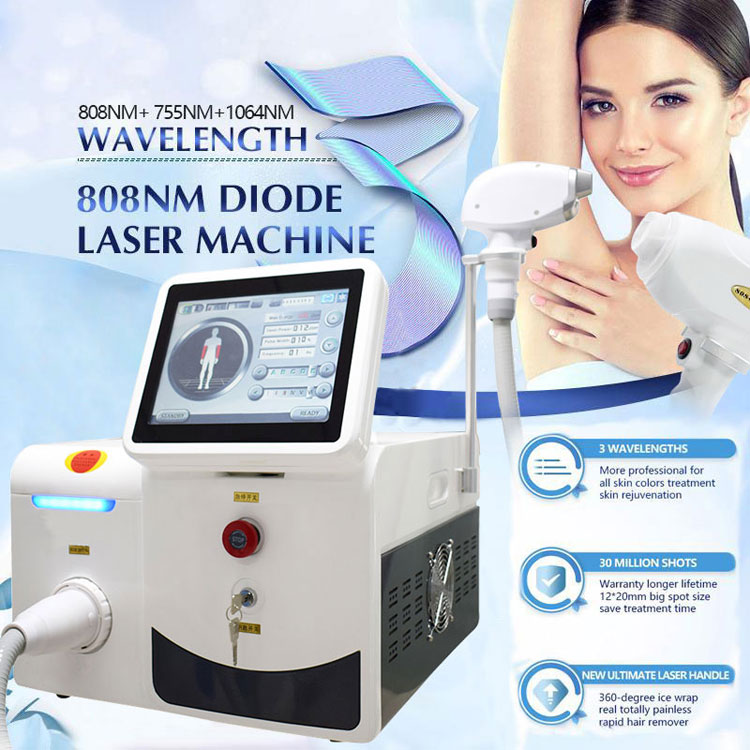 Permanent diode Laser hair removal beauty machines