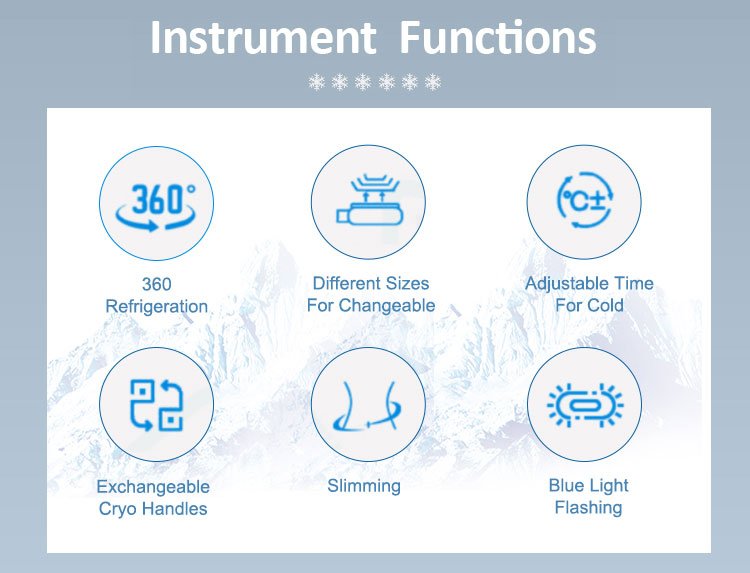 5 handles 360 cryolipolysis machine coolsculpting