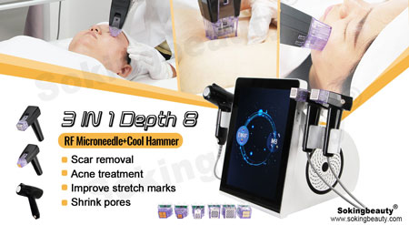 Fractional RF microneedling device