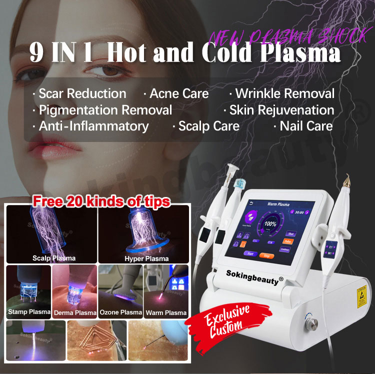 3 handles Plasma facial rejuvenation machine