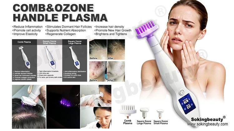 Plasma pen With Comb Head Ozone Head